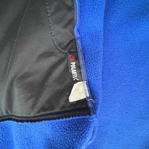 VTG Lands End USA Polartec Fleece Jacket L TALL Full Zip Polartec Outdoor Blue - Picture 4 of 10